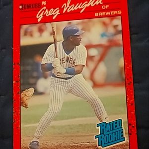 Greg Vaughn #37 1990 donruss baseball card